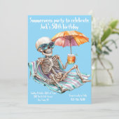 Zomer tussen verjaardagsuitnodiging kaart (Staand voorkant)
