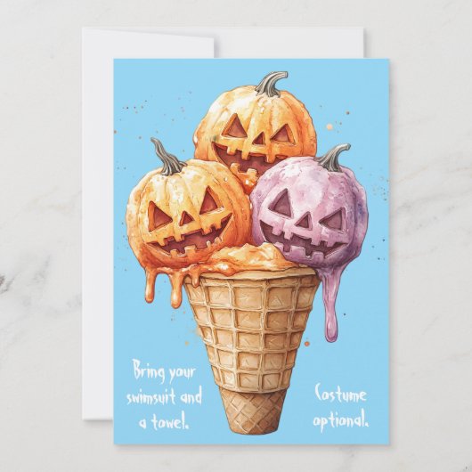 Zomer tussen verjaardagsuitnodiging kaart (Achterkant)