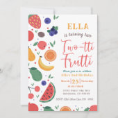 Zomer Two-tti Fruitti 2e verjaardag uitnodiging (Voorkant)