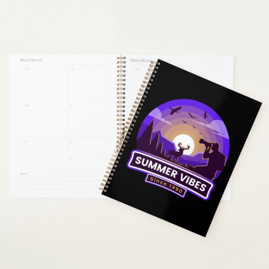 Zomer Typografie Illustratie Kunstwerk Planner (Display)