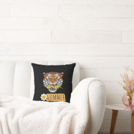 Zomer Typografie Illustratie Kussen