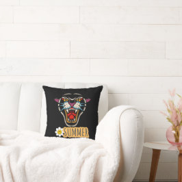 Zomer Typografie Illustratie Kussen