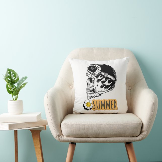 Zomer Typografie Illustratie Kussen (Stoel)