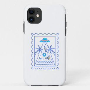 Zomer UFO Invasie Postzegel Case-Mate iPhone Case