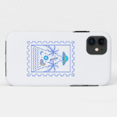 Zomer UFO Invasie Postzegel Case-Mate iPhone Case (Achterkant (horizontaal))