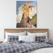 Zomer uit de seizoenen canvas afdruk (Insitu (Slaapkamer))