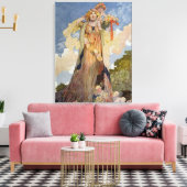 Zomer uit de seizoenen canvas afdruk (Insitu (Woonkamer))