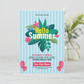 Zomer Uitnodiging Flyer (Staand voorkant)