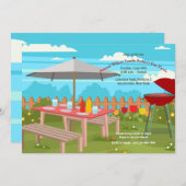 Zomer uitnodiging voor vadersdag picknick (Voorkant / Achterkant)