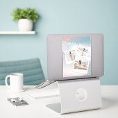 Zomer uitzicht op maat gesneden vinyl sticker (Laptop op bureau)