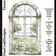 Zomer Uitzicht uit gebogen raam AN5 Decoupage