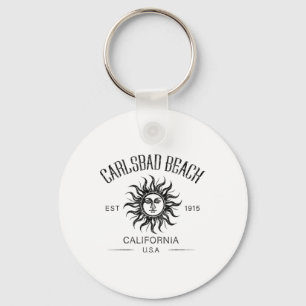 Zomer Vakantie Est 1915 Californië Carlsd Strand V Sleutelhanger