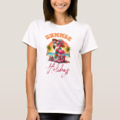 Zomer Vakantie Flamingo T-shirt (Voorkant)