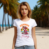 Zomer Vakantie Flamingo T-shirt