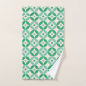 Zomer Vakantie Groen Retro geometrisch patroon Bad Handdoek (Handdoek)
