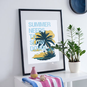 Zomer vakantie illustratie. poster
