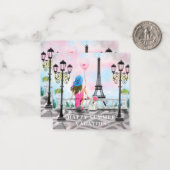 Zomer Vakantie Kaart Parijs Eiffeltoren Frankrijk Notitiekaartje (Voorkant / Achterkant in situ)