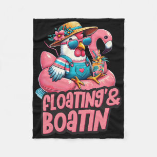 Zomer Vakantie Kip Drijvende Boot Zomer Vi Fleece Deken