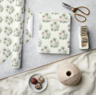 Zomer Vakantie Kokospalmen, Monstera bladeren Cadeaupapier