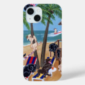 Zomer Vakantie Labradors Schilderen Case-Mate iPhone Case (Achterkant)