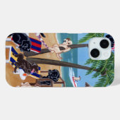 Zomer Vakantie Labradors Schilderen Case-Mate iPhone Case (Achterkant (horizontaal))