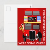 Zomer Vakantie Londen Rode Dubbeldekker Filmbus Briefkaart (Voorkant / Achterkant)