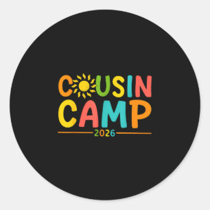 Zomer vakantie neef kamp 2026 het maken van herinn ronde sticker