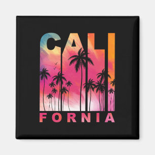 Zomer Vakantie Palmboom Ca Vintage Tropisch Cal Magneet