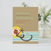 Zomer Vakantie Palmen Strand Bruiloft Ontvangst Ka Kaart (Staand voorkant)