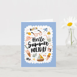 Zomer Vakantie Quote Kleurrijke Leuke Groet Kaart