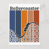 Zomer Vakantie Rand de omtrek van de achtbaan Briefkaart (Voorkant)