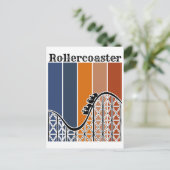 Zomer Vakantie Rand de omtrek van de achtbaan Briefkaart (Staand voorkant)