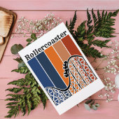 Zomer Vakantie Rand de omtrek van de achtbaan Briefkaart