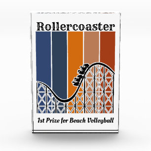 Zomer Vakantie Rand de omtrek van de achtbaan Fotoblokken