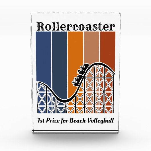 Zomer Vakantie Rand de omtrek van de achtbaan Fotoblokken (Voorkant)