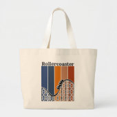 Zomer Vakantie Rand de omtrek van de achtbaan Grote Tote Bag (Voorkant)