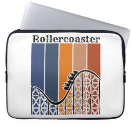 Zomer Vakantie Rand de omtrek van de achtbaan Laptop Sleeve