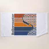 Zomer Vakantie Rand de omtrek van de achtbaan Strandlaken (Voorkant)