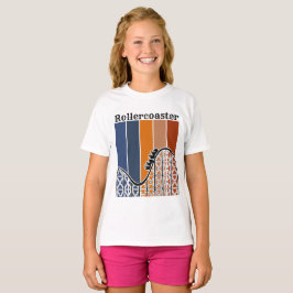 Zomer Vakantie Rand de omtrek van de achtbaan T-shirt