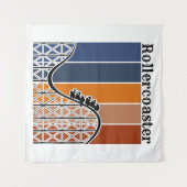 Zomer Vakantie Rand de omtrek van de achtbaan Wandkleed (Voorkant (horizontaal))