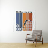 Zomer Vakantie Rand de omtrek van de achtbaan Wandkleed (In situ)