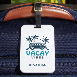 Zomer Vakantie Reis Camper Van Bagagelabel