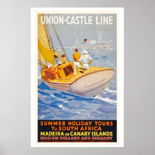 Zomer Vakantie Reizen naar Zuid-Afrika Madeira of Poster