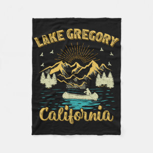 Zomer Vakantie Retro Berg Californië Gregory  Fleece Deken