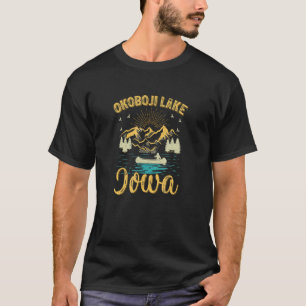 Zomer Vakantie Retro Berg Iowa Okoboji Lake P T-shirt