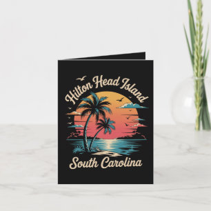Zomer Vakantie Retro South Carolina Feestdagen Kaart