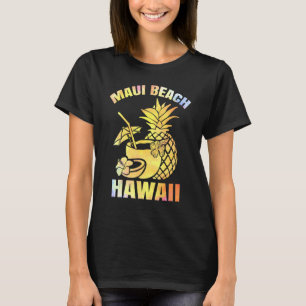 Zomer vakantie retro zonsondergang Hawaï Maui Beac T-shirt