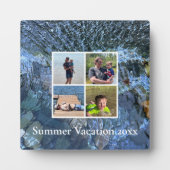 Zomer vakantie rimpelend water oceaan meer stenen fotoplaat (Voorkant)