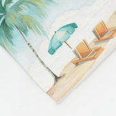 Zomer Vakantie Strand Palmboom - Fleece Deken (Hoek)