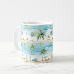 Zomer Vakantie Strand Palmboom - Koffiemok
